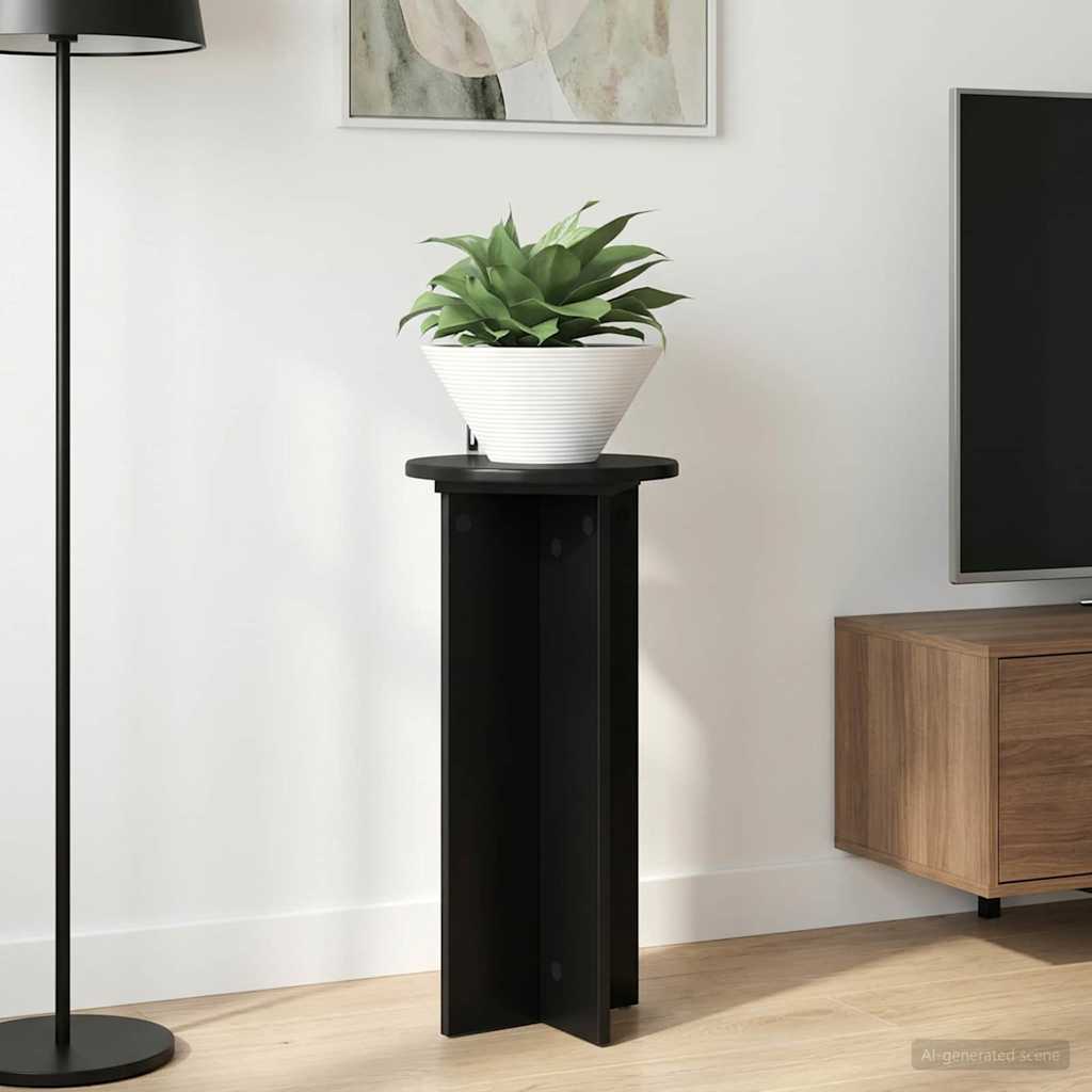 vidaXL Stojak na rośliny 2 pcs Czarny 29,5 x 29,5 x 60 cm