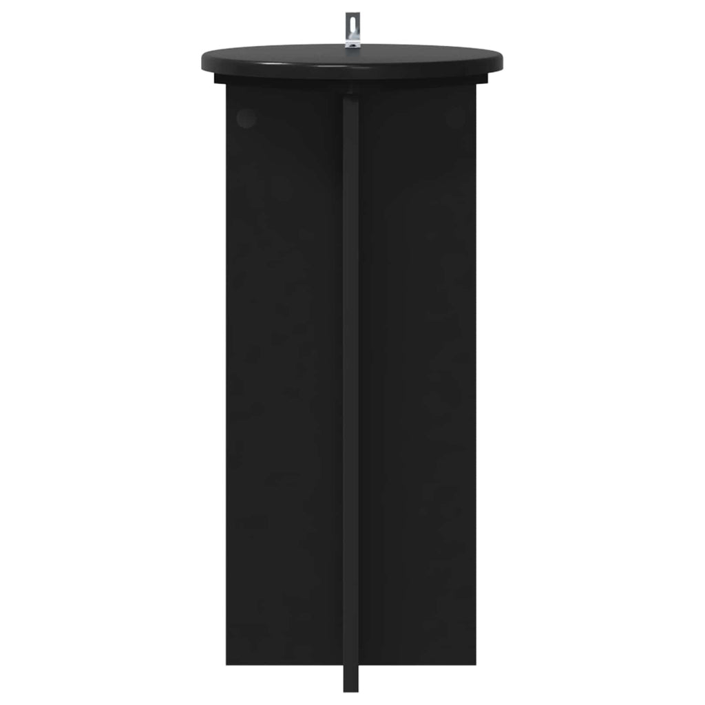 vidaXL Stojak na rośliny 2 pcs Czarny 29,5 x 29,5 x 60 cm