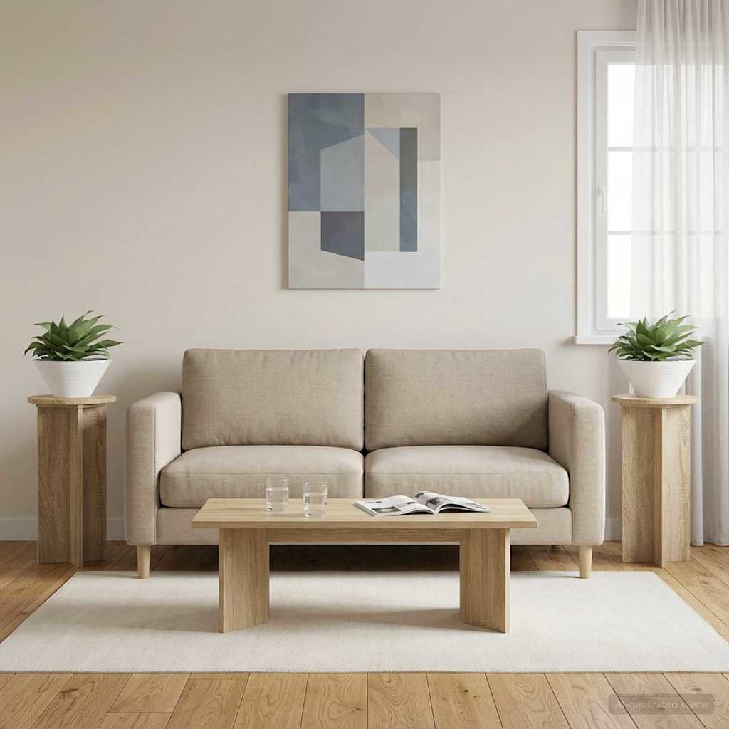 vidaXL Stojak na rośliny 2 pcs dąb Sonoma 29,5 x 29,5 x 60 cm
