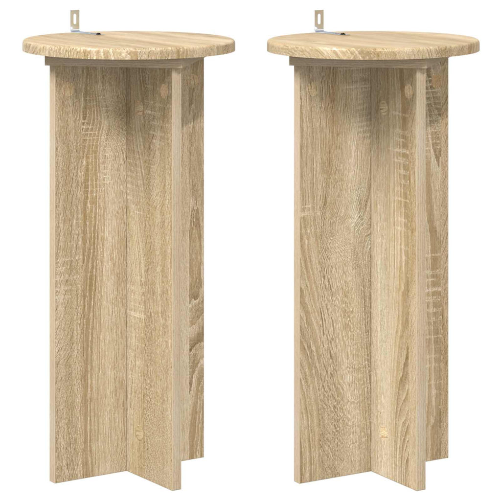 vidaXL Stojak na rośliny 2 szt. dąb Sonoma 29,5 x 29,5 x 60 cm