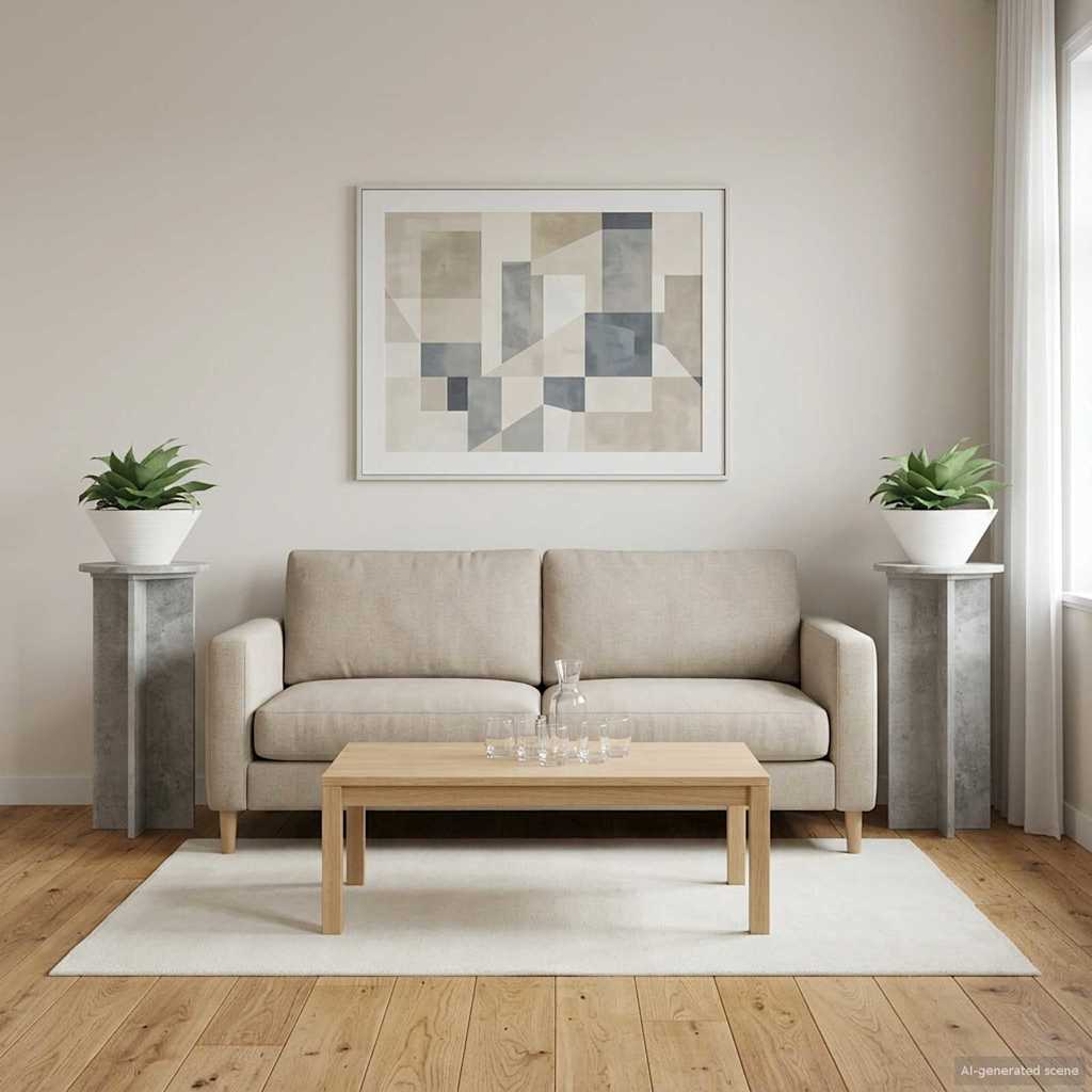 vidaXL Stojak na rośliny 2 pcs Betonowy szary 29,5 x 29,5 x 60 cm