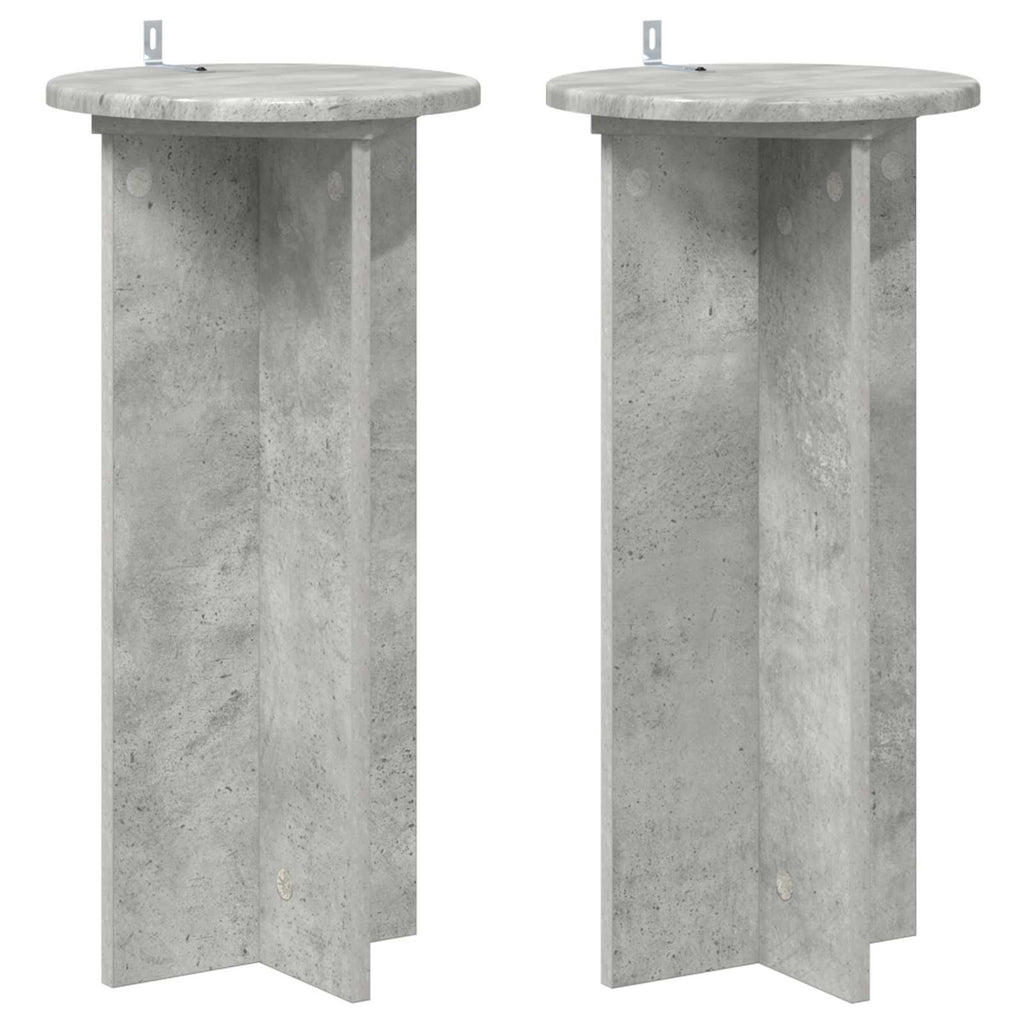 vidaXL Stojak na rośliny 2 szt. Betonowy szary 29,5 x 29,5 x 60 cm