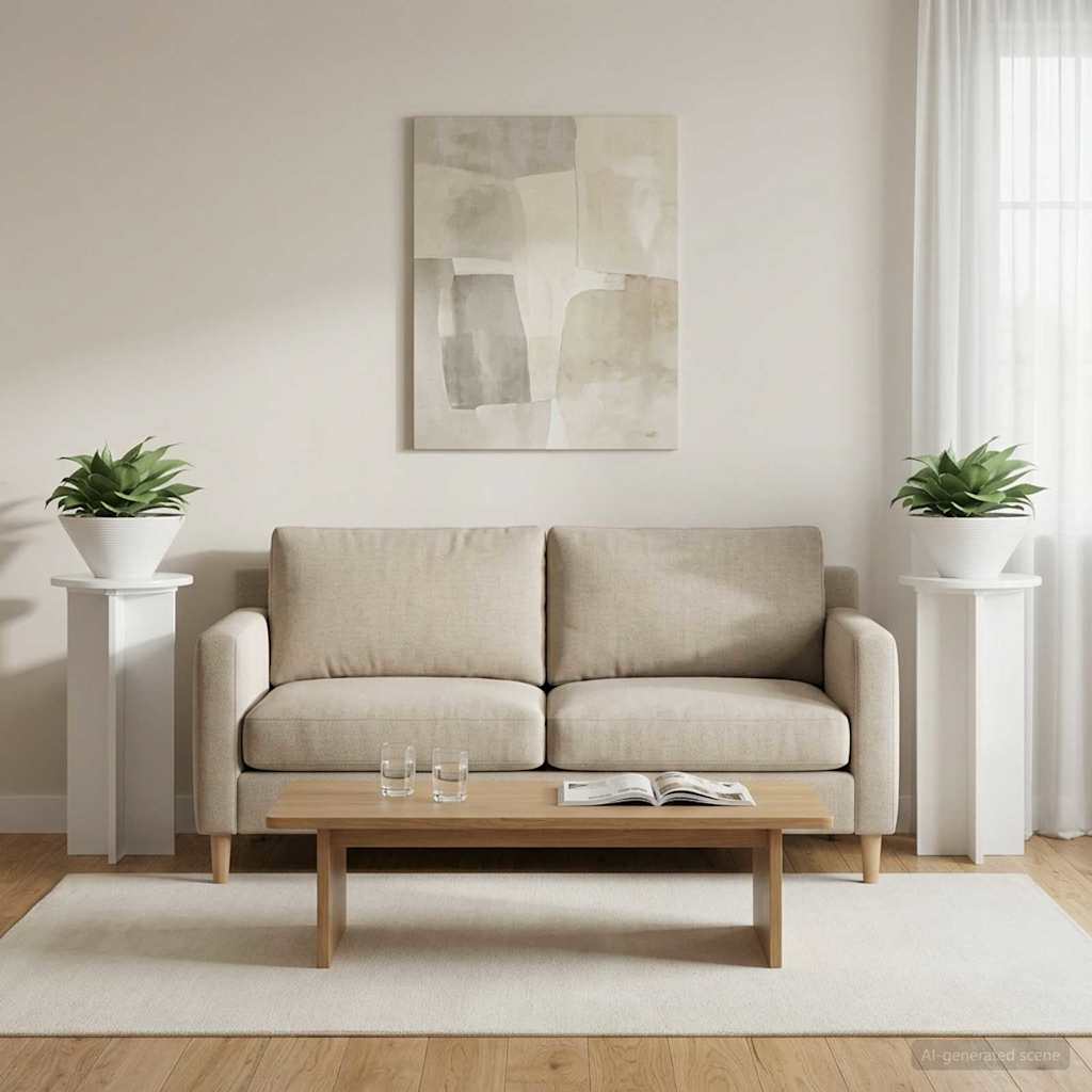 vidaXL Stojak na rośliny 2 pcs Biały wysoki połysk 29,5 x 29,5 x 60 cm