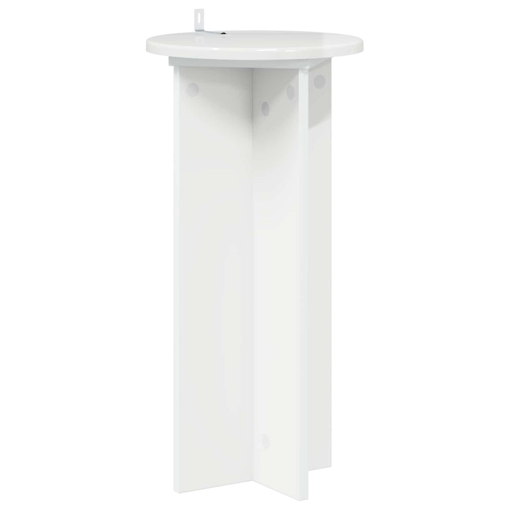vidaXL Stojak na rośliny 2 pcs Biały wysoki połysk 29,5 x 29,5 x 60 cm