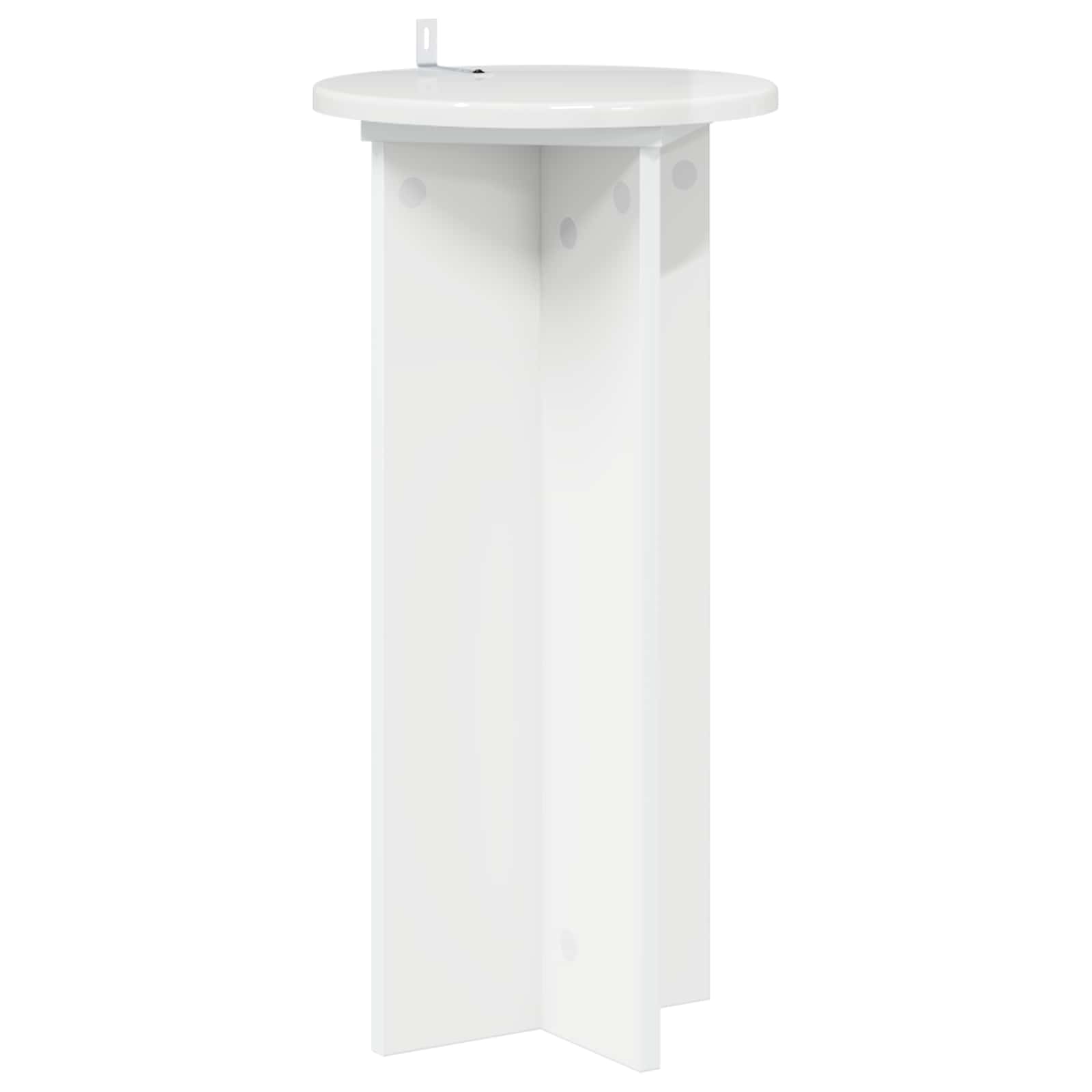vidaXL Stojak na rośliny 2 pcs Biały wysoki połysk 29,5 x 29,5 x 60 cm