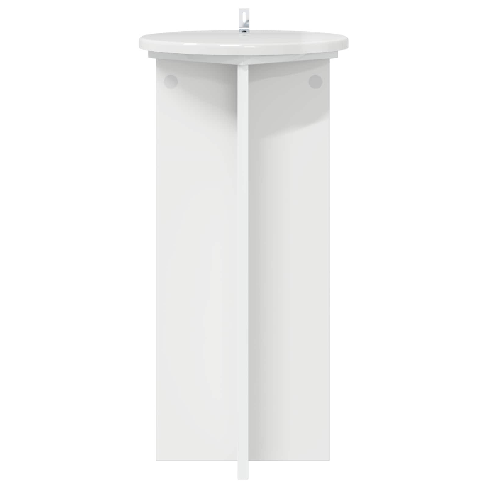 vidaXL Stojak na rośliny 2 pcs Biały wysoki połysk 29,5 x 29,5 x 60 cm