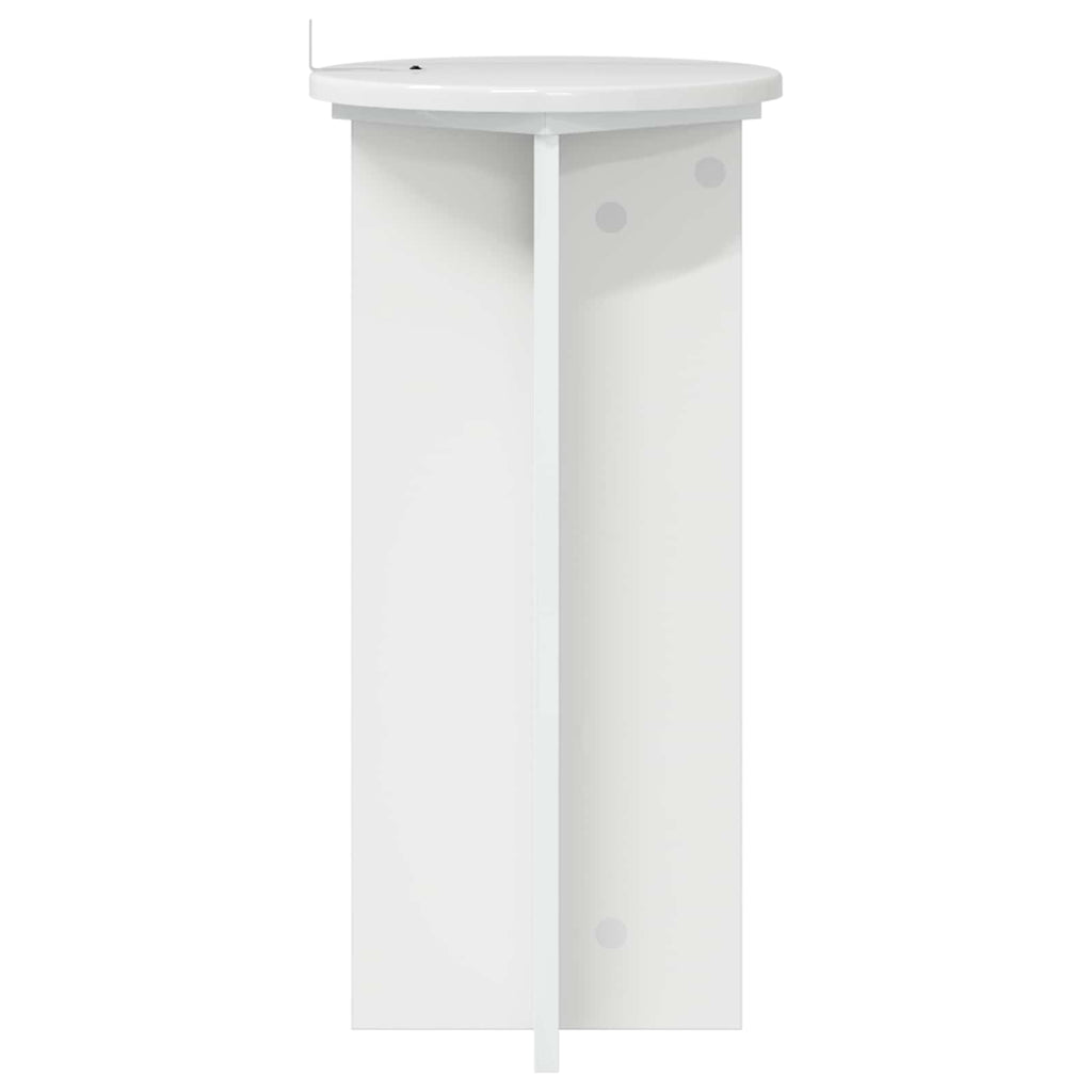 vidaXL Stojak na rośliny 2 pcs Biały wysoki połysk 29,5 x 29,5 x 60 cm