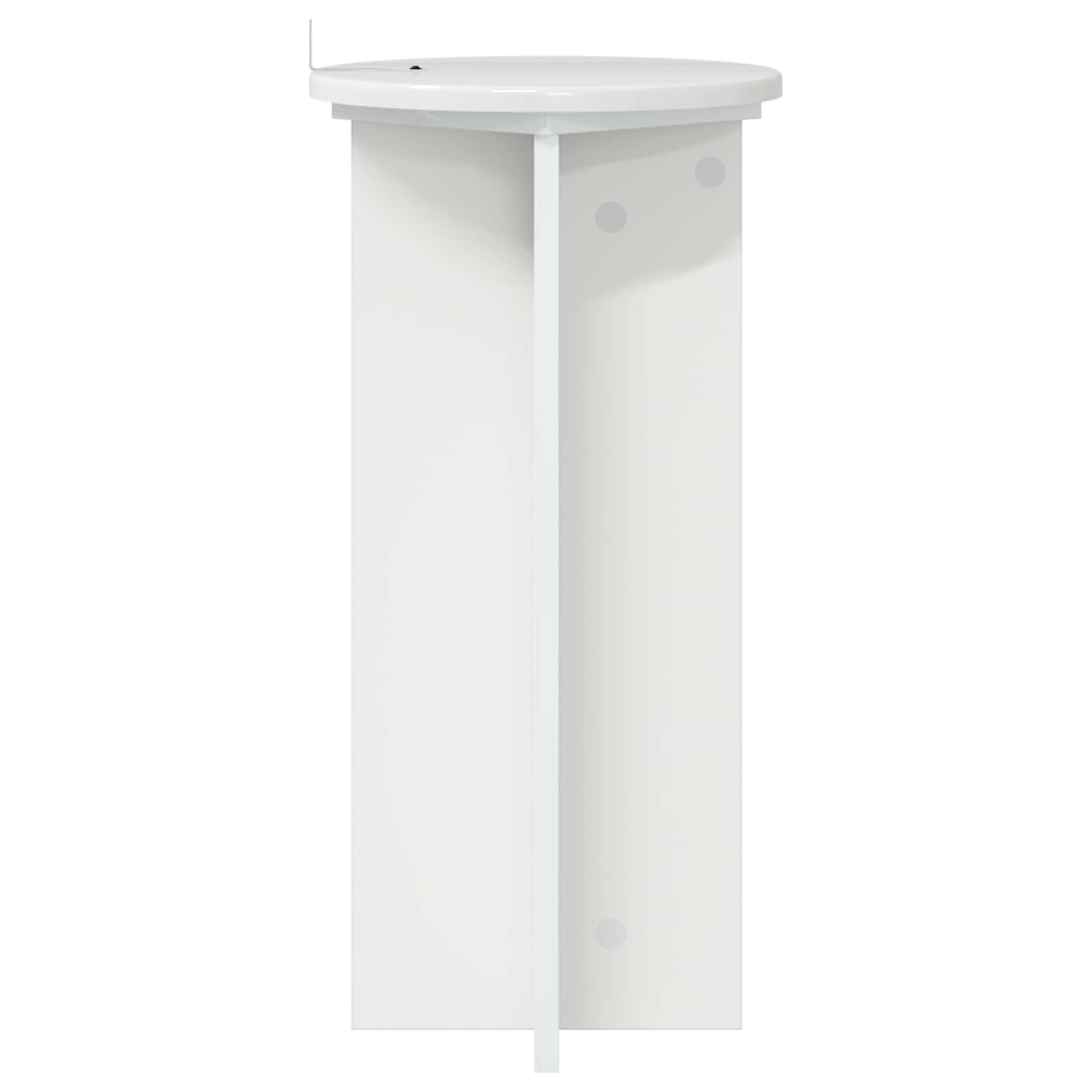 vidaXL Stojak na rośliny 2 pcs Biały wysoki połysk 29,5 x 29,5 x 60 cm