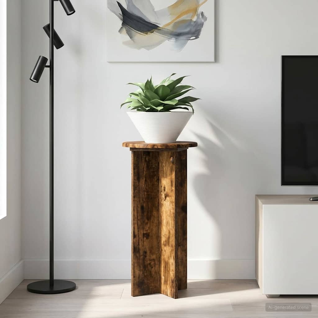 vidaXL Stojak na rośliny 2 szt. Dąb wędzony 29,5 x 29,5 x 60 cm