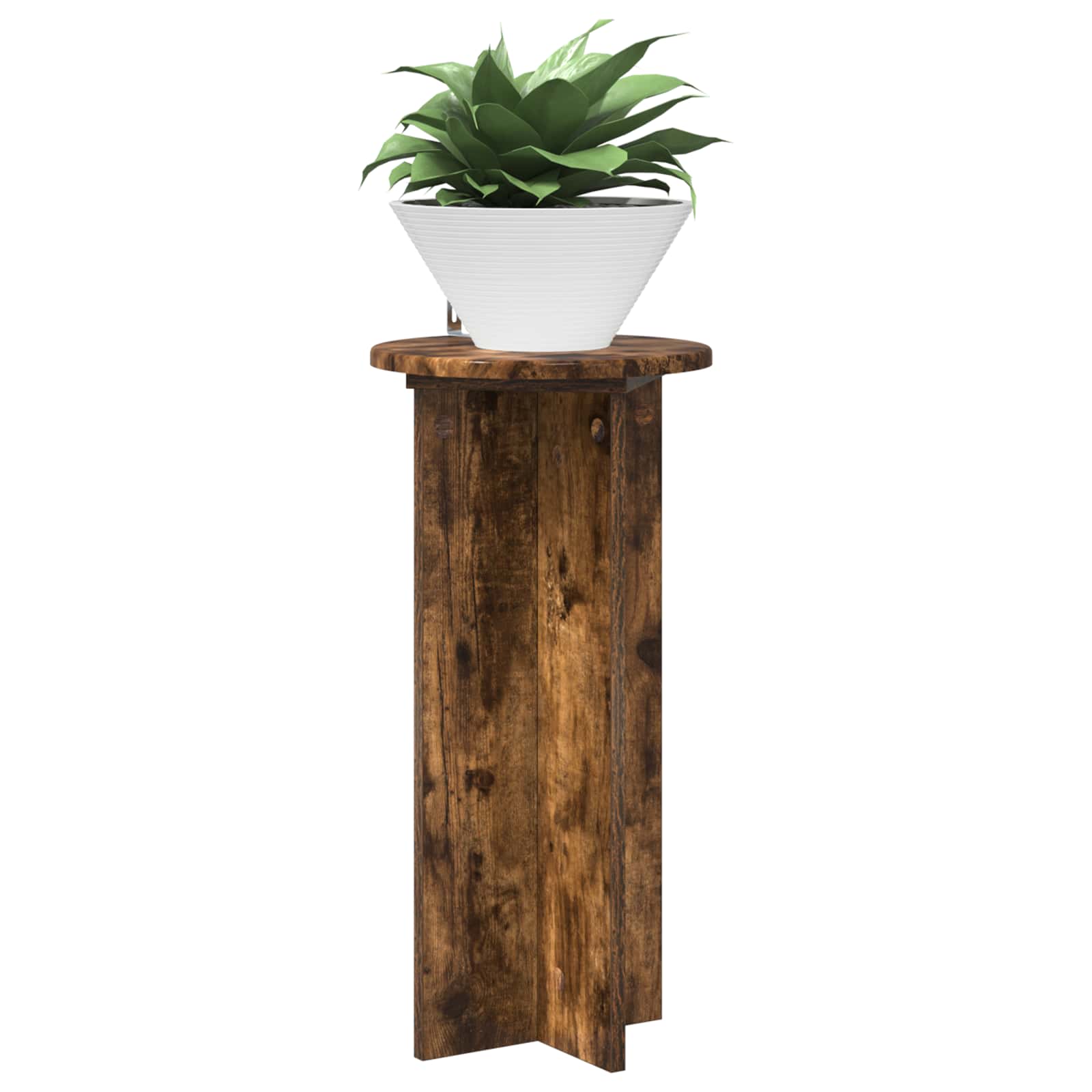vidaXL Stojak na rośliny 2 pcs Dąb wędzony 29,5 x 29,5 x 60 cm