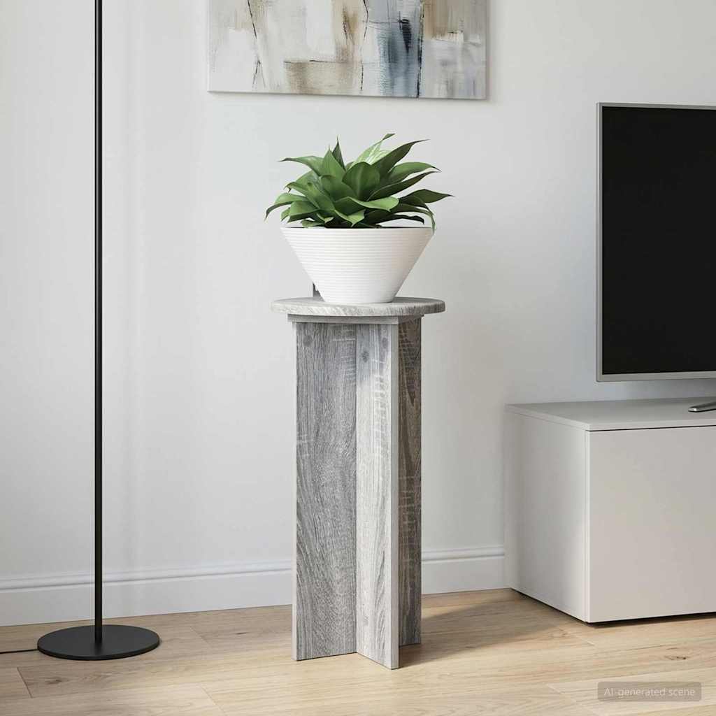 vidaXL Stojak na rośliny 2 pcs Szary Sonoma 29,5 x 29,5 x 60 cm