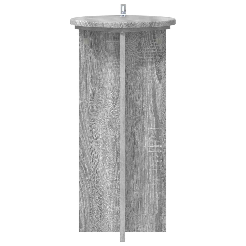 vidaXL Stojak na rośliny 2 pcs Szary Sonoma 29,5 x 29,5 x 60 cm