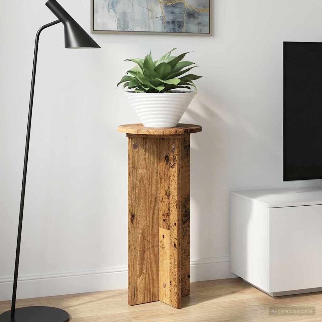 vidaXL Stojak na rośliny 2 pcs Stare drewno 29,5 x 29,5 x 60 cm
