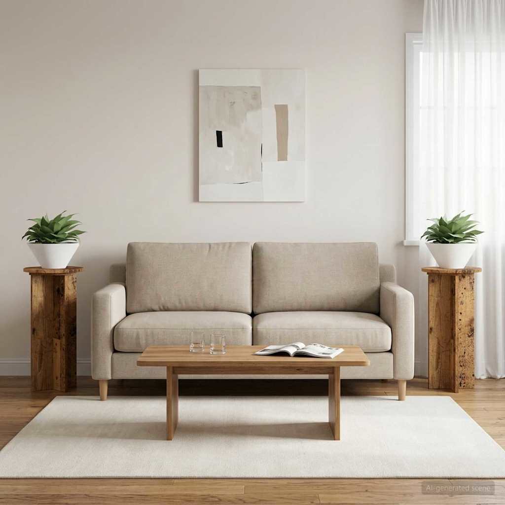 vidaXL Stojak na rośliny 2 pcs Stare drewno 29,5 x 29,5 x 60 cm