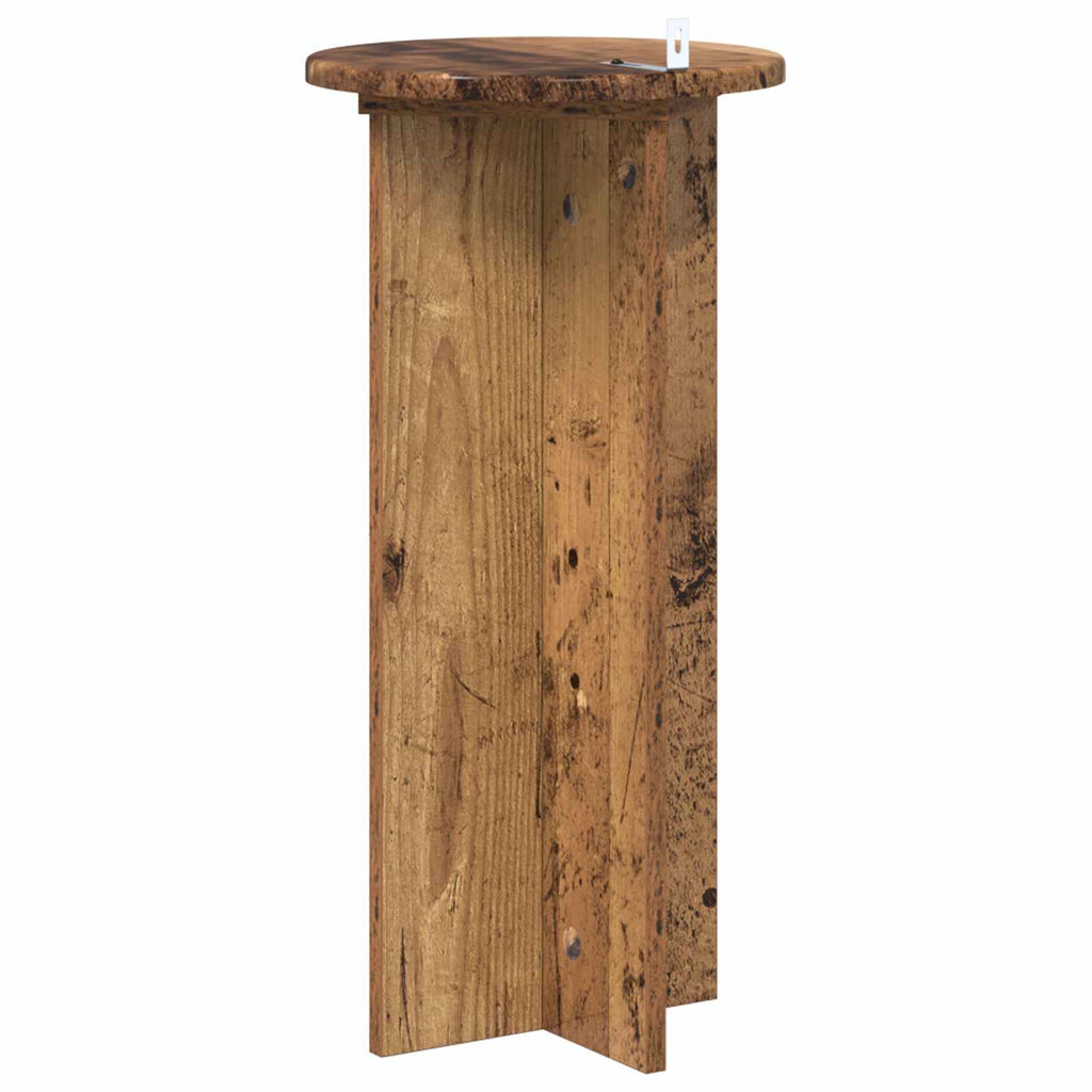 vidaXL Stojak na rośliny 2 szt. Stare drewno 29,5 x 29,5 x 60 cm