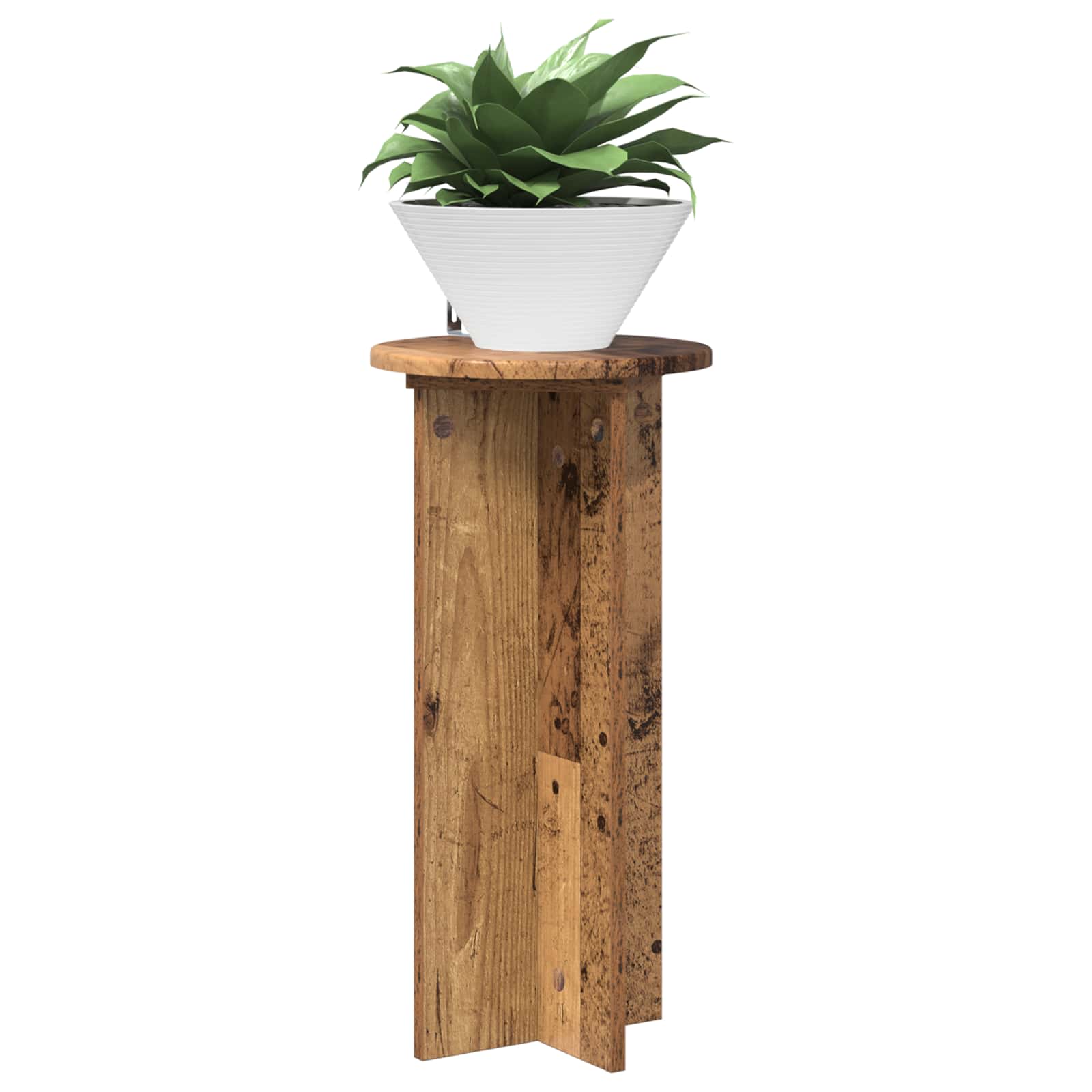 vidaXL Stojak na rośliny 2 pcs Stare drewno 29,5 x 29,5 x 60 cm