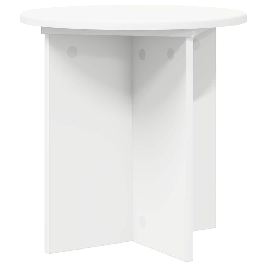 vidaXL Stojak na rośliny 2 pcs Biały Ø40 x 40 cm Drewno inżynieryjne
