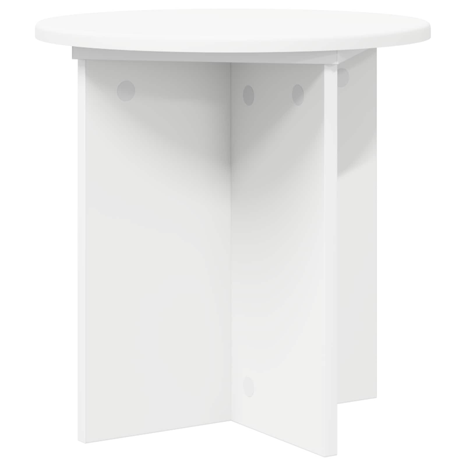 vidaXL Stojak na rośliny 2 pcs Biały Ø40 x 40 cm Drewno inżynieryjne