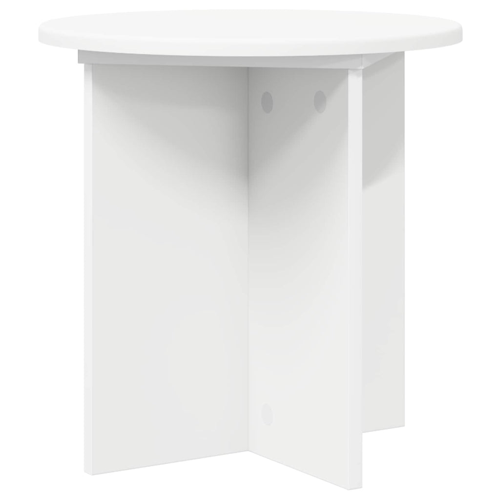 vidaXL Stojak na rośliny 2 pcs Biały Ø40 x 40 cm Drewno inżynieryjne