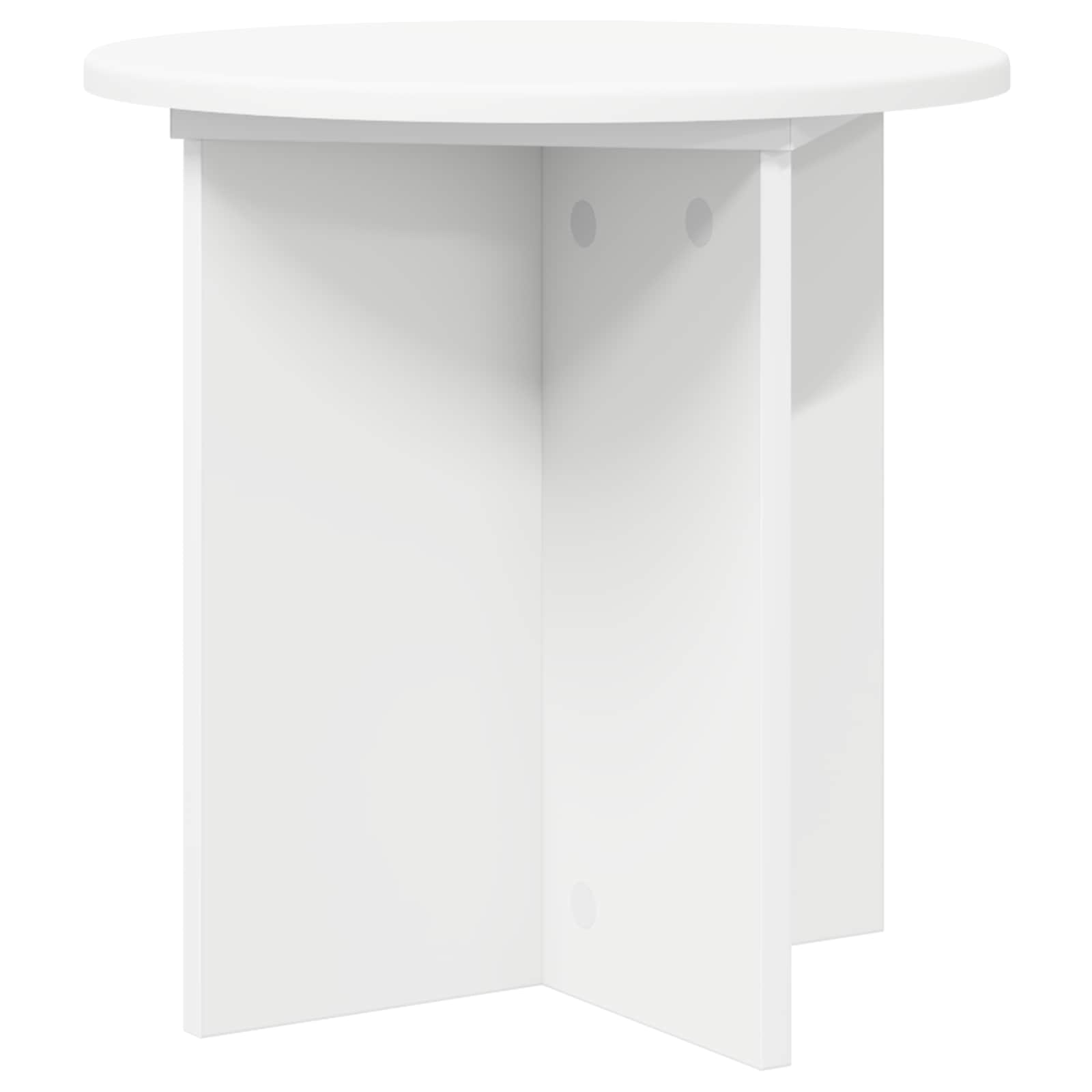 vidaXL Stojak na rośliny 2 pcs Biały Ø40 x 40 cm Drewno inżynieryjne