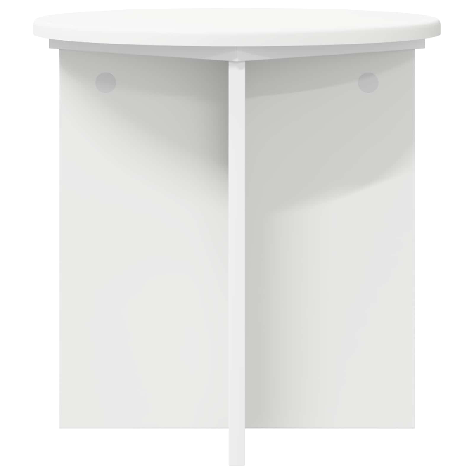 vidaXL Stojak na rośliny 2 pcs Biały Ø40 x 40 cm Drewno inżynieryjne
