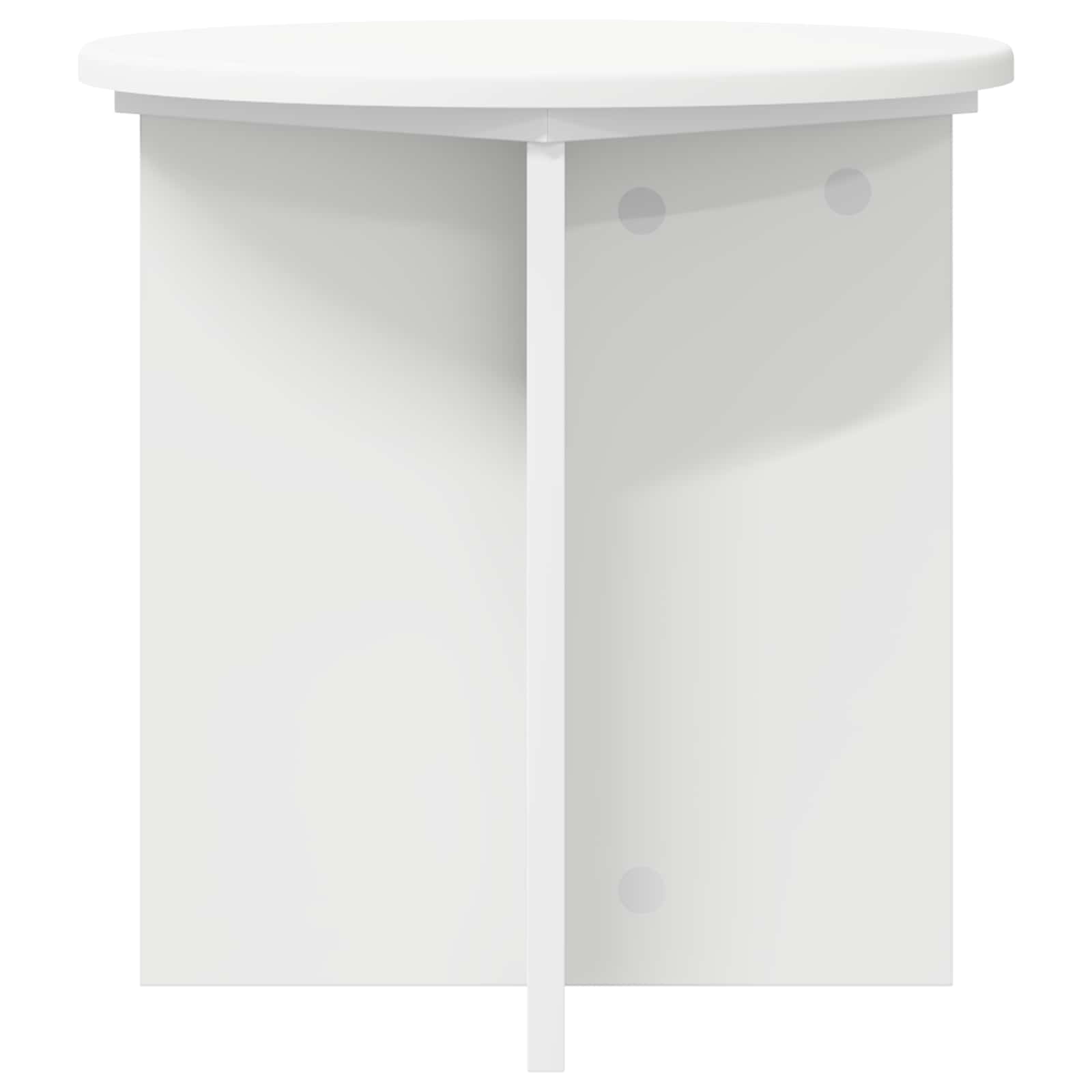 vidaXL Stojak na rośliny 2 pcs Biały Ø40 x 40 cm Drewno inżynieryjne