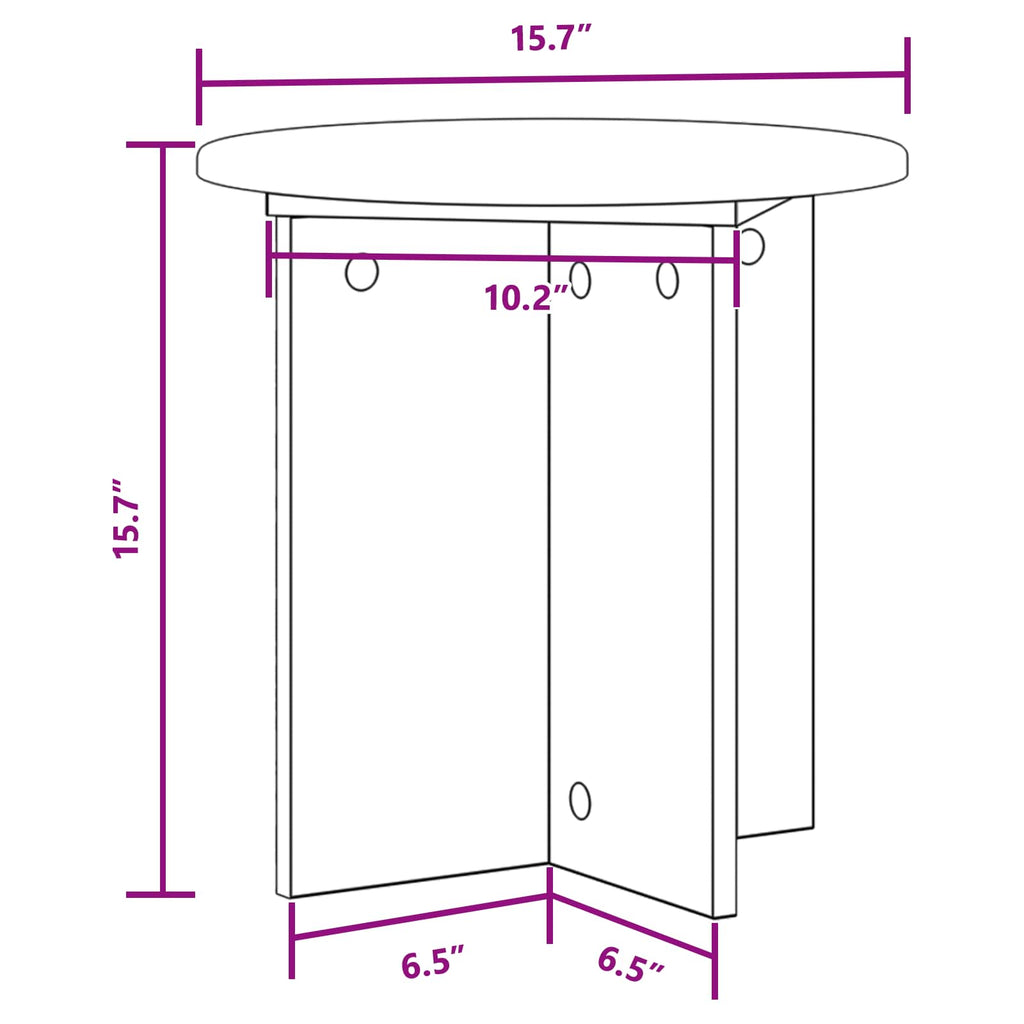 vidaXL Stojak na rośliny 2 pcs Biały Ø40 x 40 cm Drewno inżynieryjne