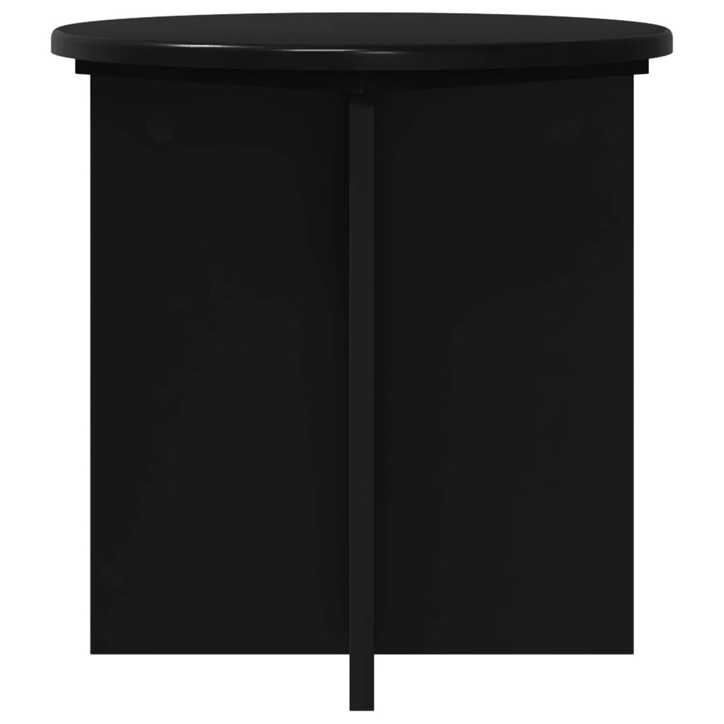 vidaXL Stojak na rośliny 2 pcs Czarny 40 x 40 x 40 cm