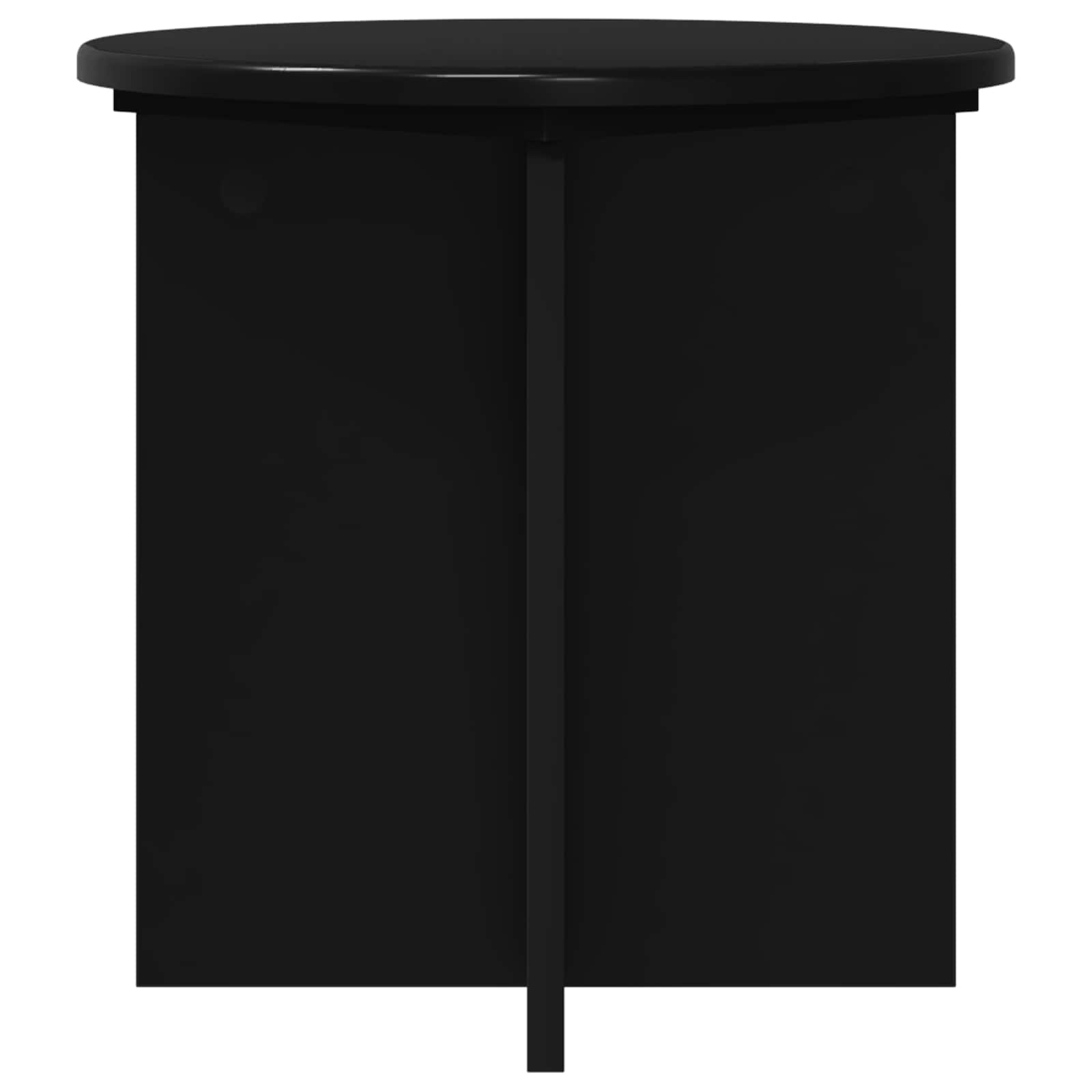 vidaXL Stojak na rośliny 2 pcs Czarny 40 x 40 x 40 cm