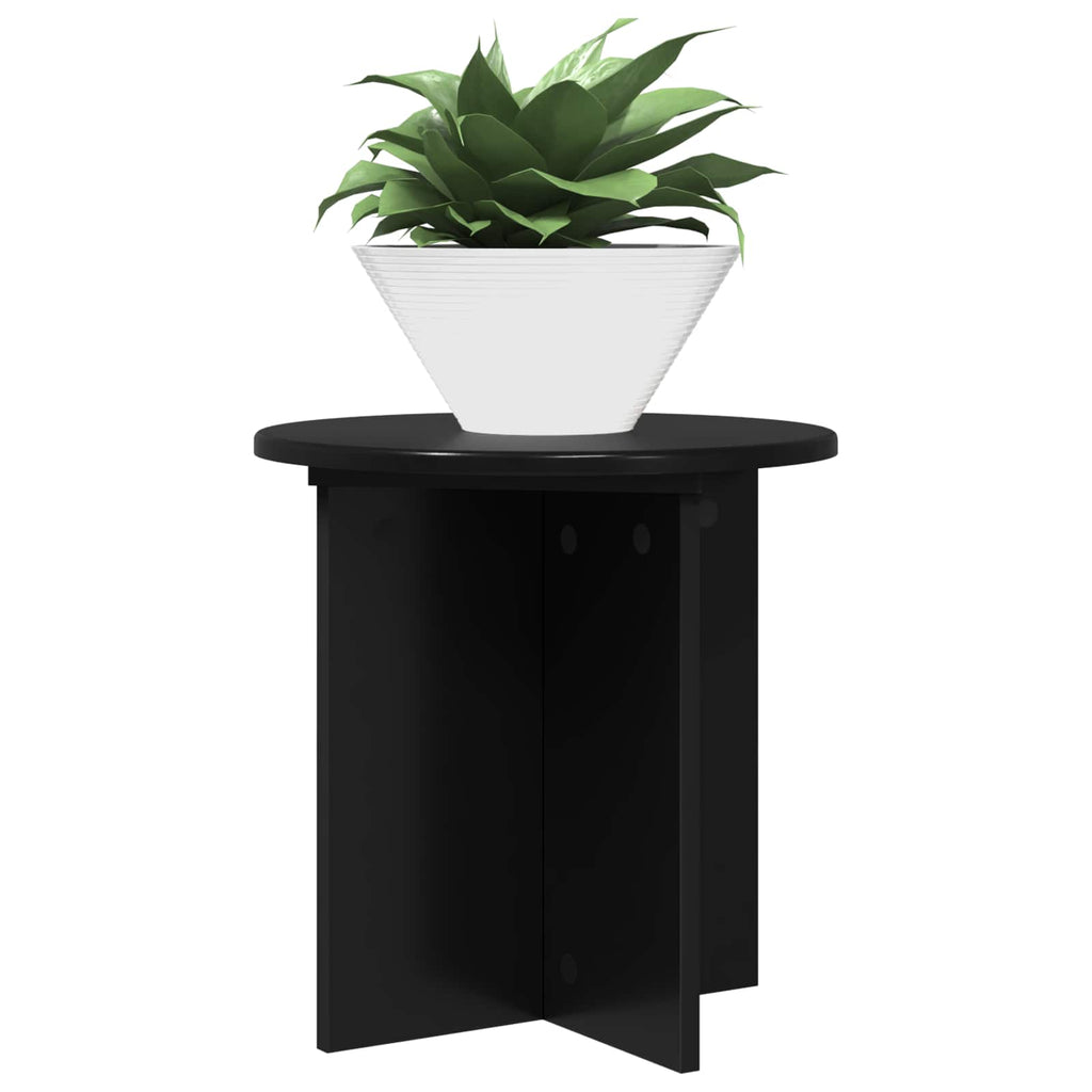 vidaXL Stojak na rośliny 2 pcs Czarny 40 x 40 x 40 cm