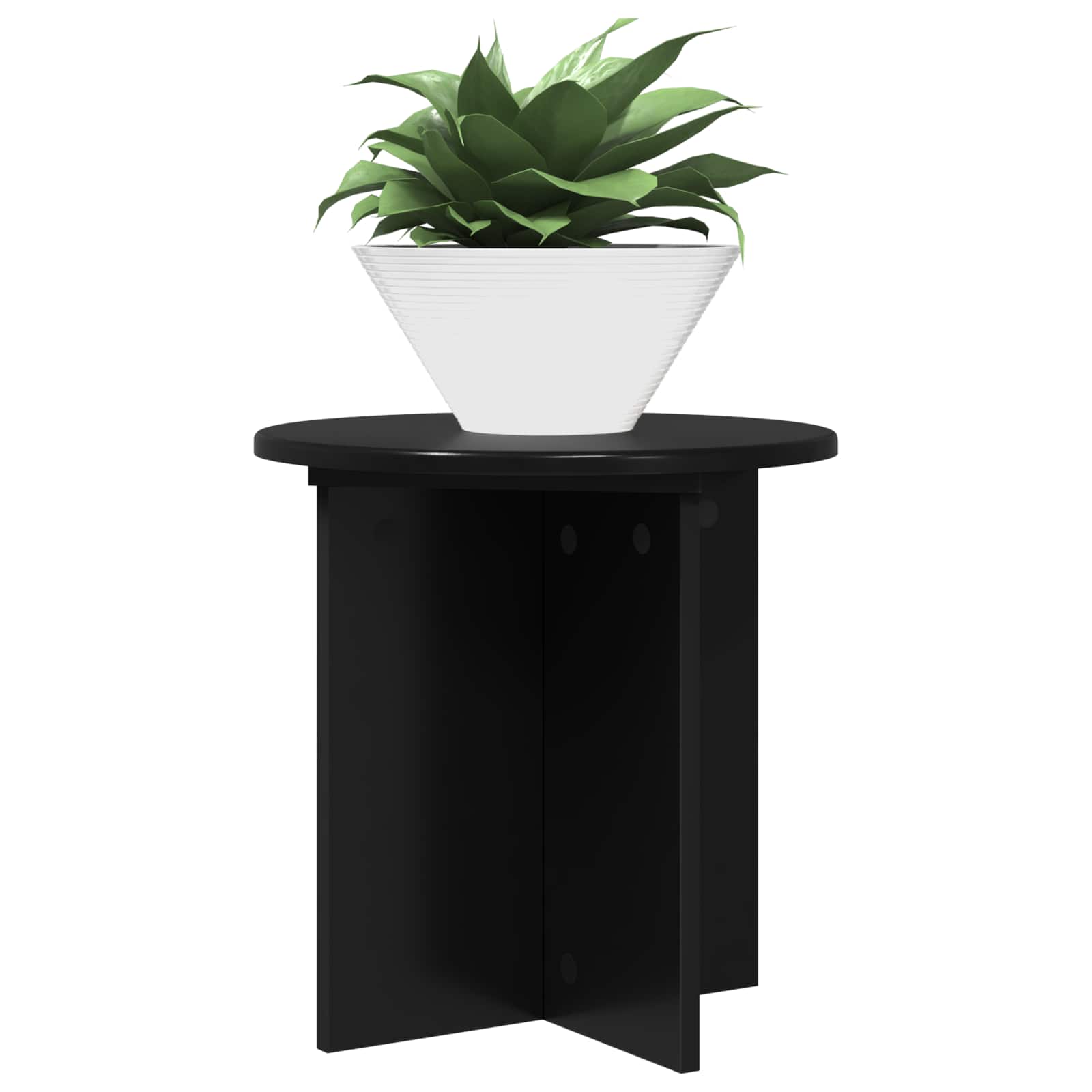 vidaXL Stojak na rośliny 2 pcs Czarny 40 x 40 x 40 cm