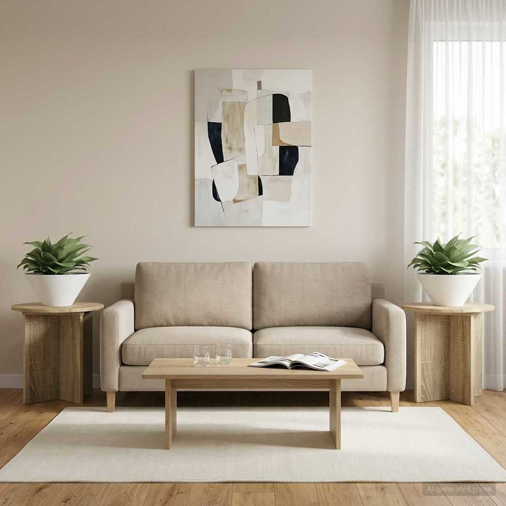 vidaXL Stojak na rośliny 2 pcs dąb Sonoma 40 x 40 x 40 cm