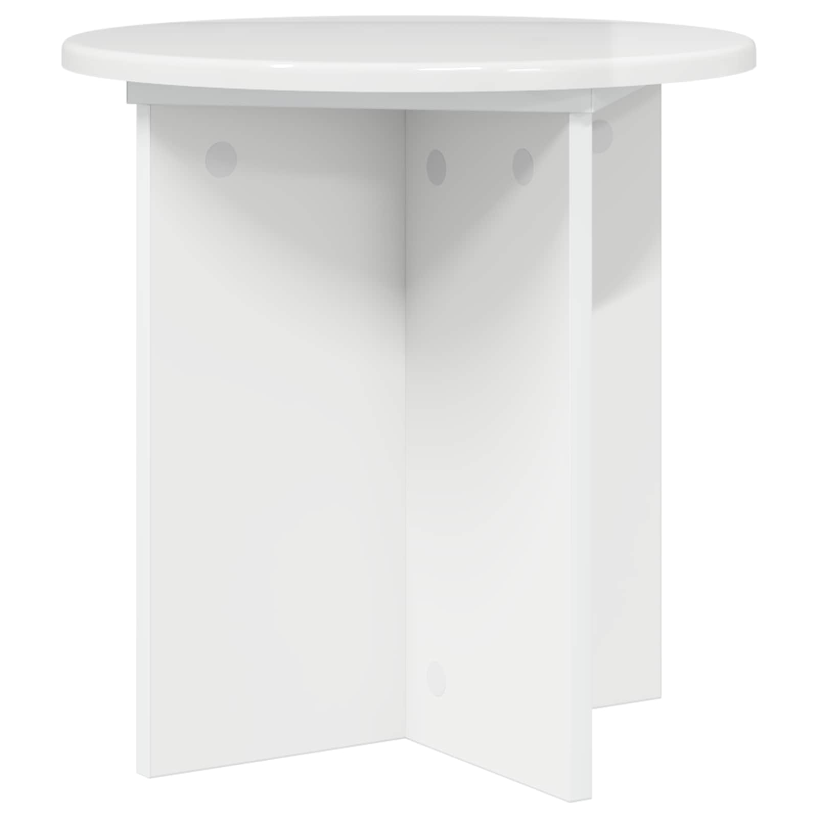 vidaXL Stojak na rośliny 2 pcs Biały wysoki połysk 40 x 40 x 40 cm