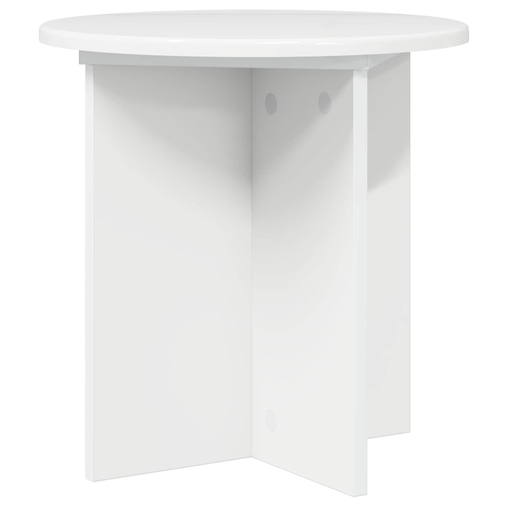 vidaXL Stojak na rośliny 2 pcs Biały wysoki połysk 40 x 40 x 40 cm