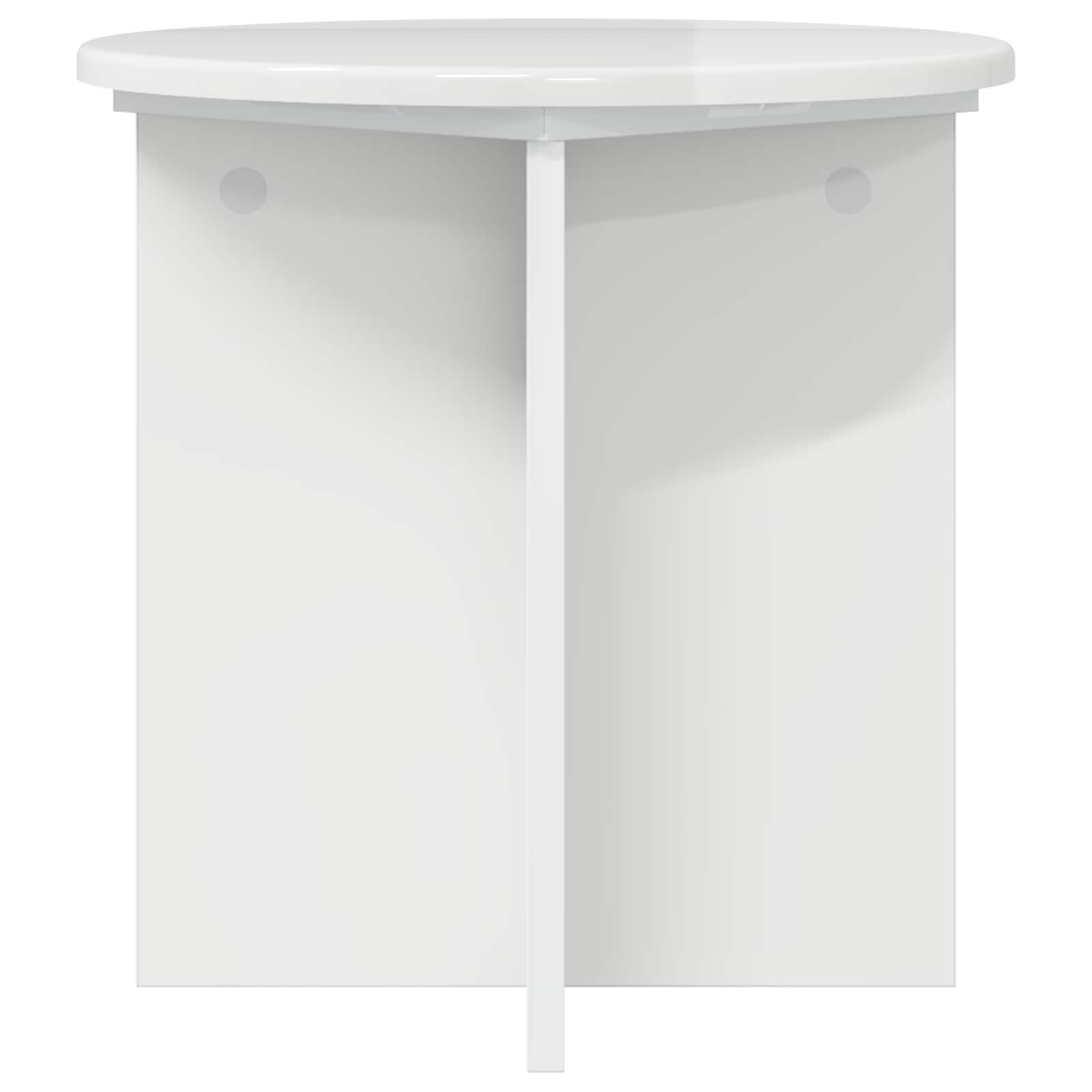 vidaXL Stojak na rośliny 2 pcs Biały wysoki połysk 40 x 40 x 40 cm