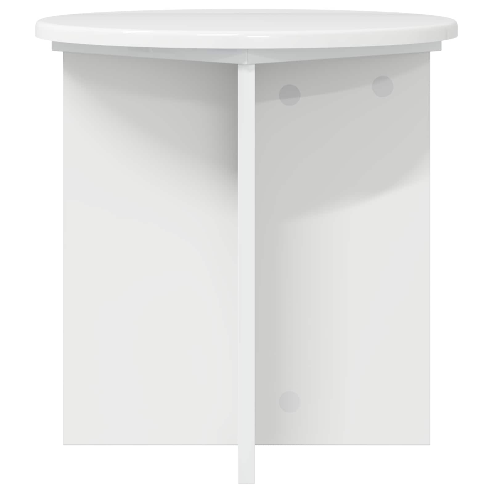 vidaXL Stojak na rośliny 2 pcs Biały wysoki połysk 40 x 40 x 40 cm