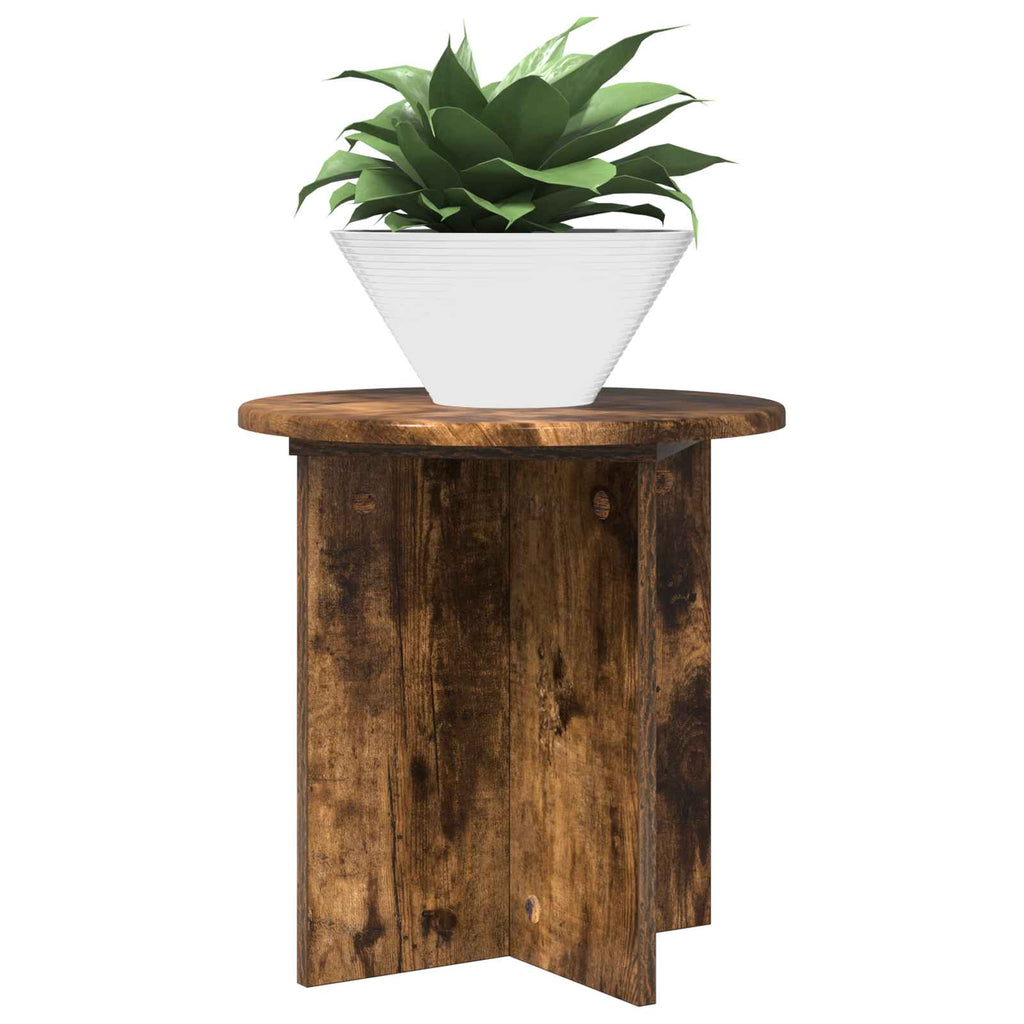 vidaXL Stojak na rośliny 2 pcs Dąb wędzony 40 x 40 x 40 cm