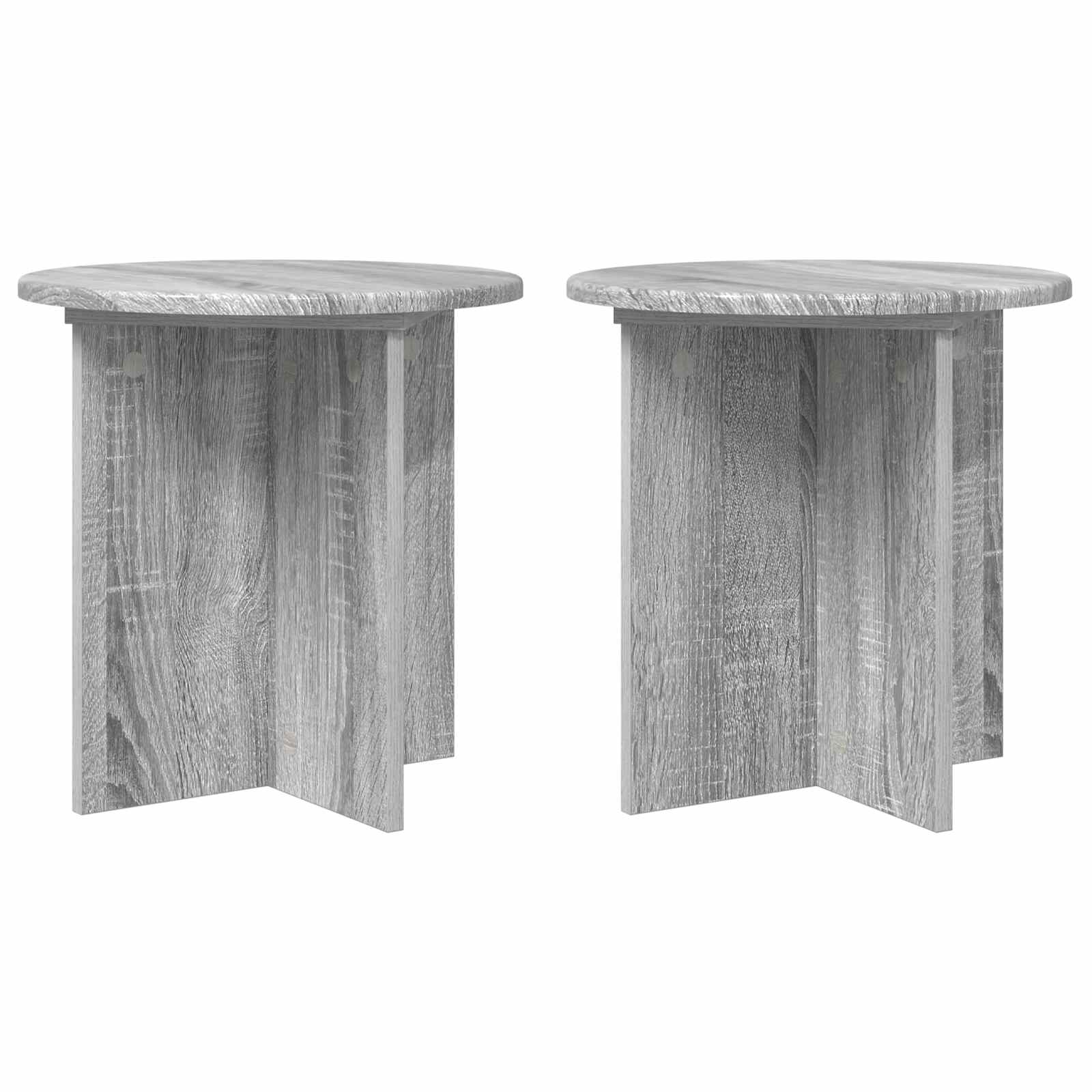 vidaXL Stojak na rośliny 2 pcs Szary Sonoma 40 x 40 x 40 cm