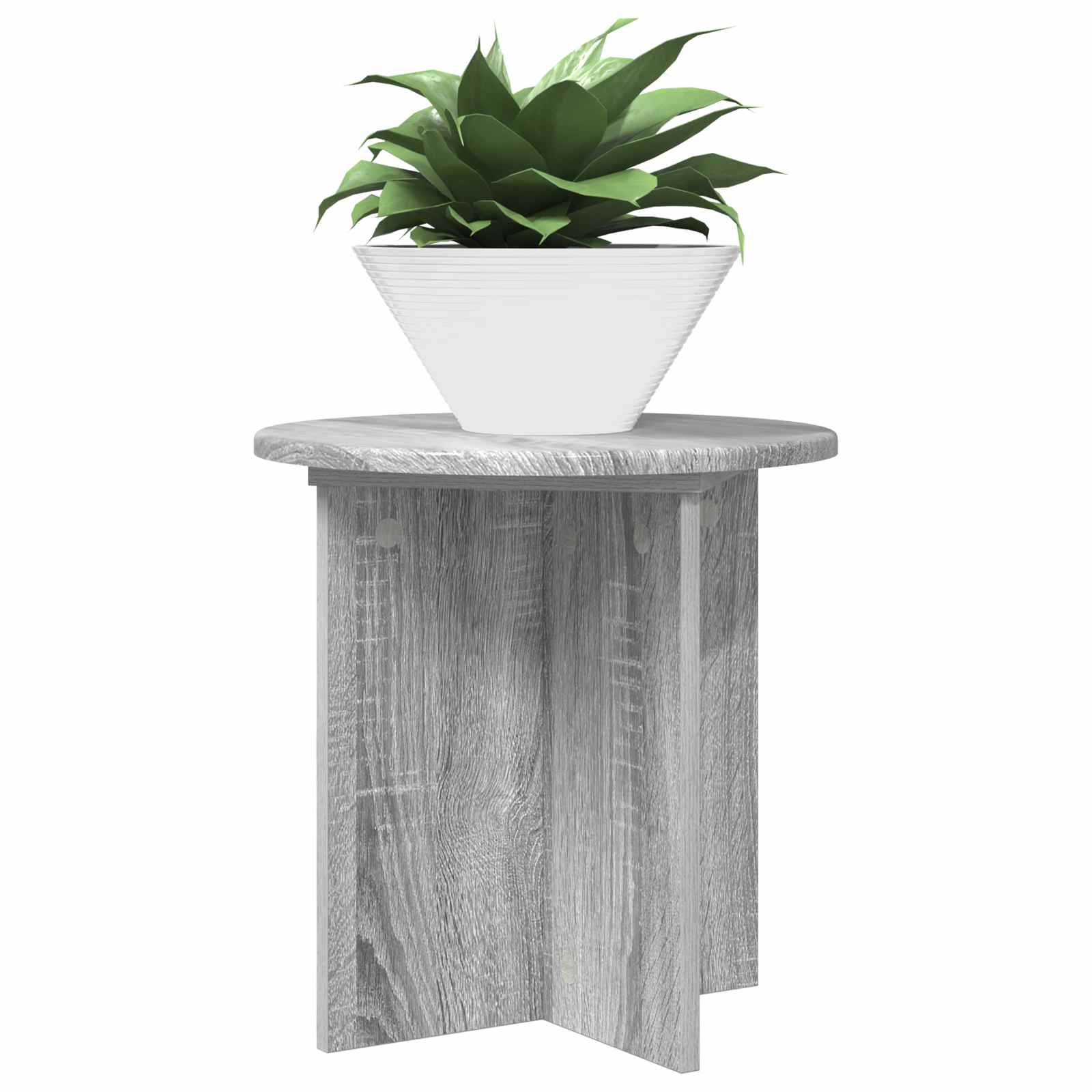 vidaXL Stojak na rośliny 2 pcs Szary Sonoma 40 x 40 x 40 cm