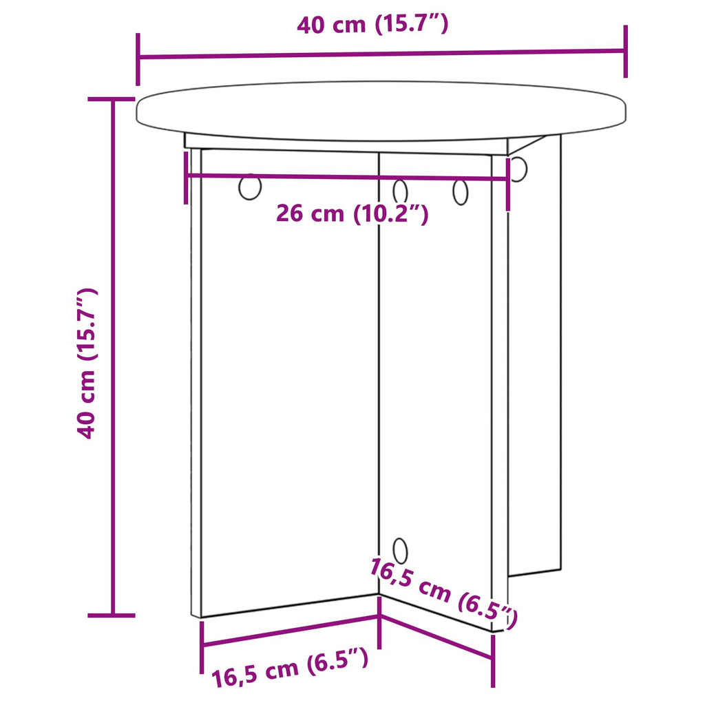 vidaXL Stojak na rośliny 2 pcs Szary Sonoma 40 x 40 x 40 cm