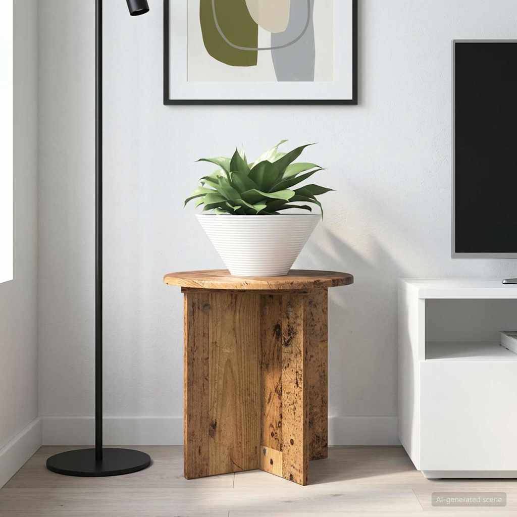 vidaXL Stojak na rośliny 2 pcs Stare drewno 40 x 40 x 40 cm