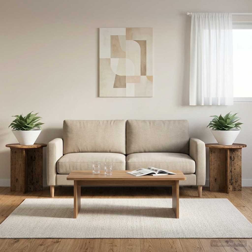 vidaXL Stojak na rośliny 2 pcs Stare drewno 40 x 40 x 40 cm