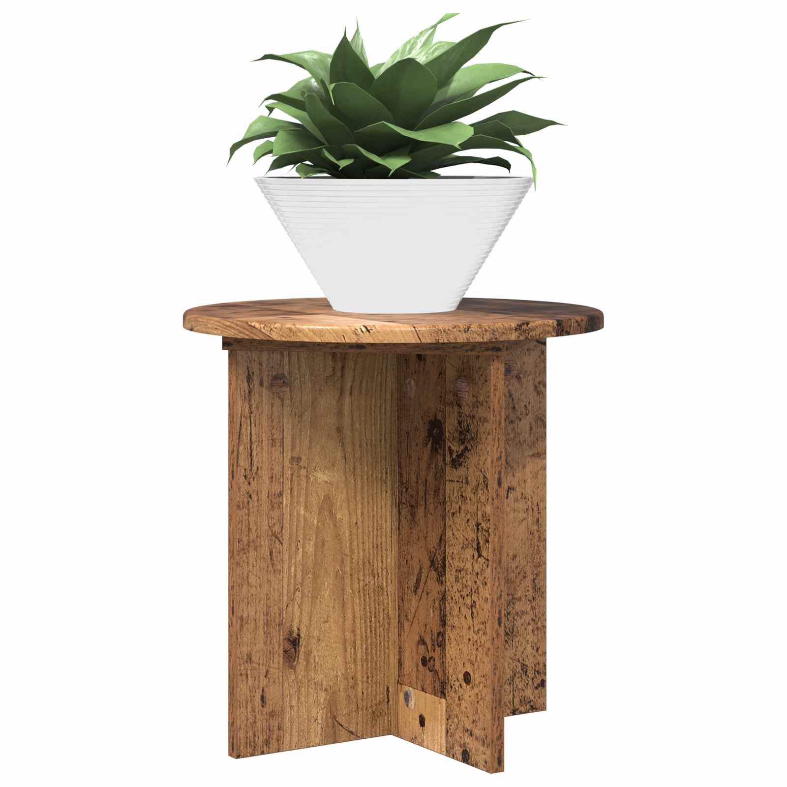vidaXL Stojak na rośliny 2 pcs Stare drewno 40 x 40 x 40 cm