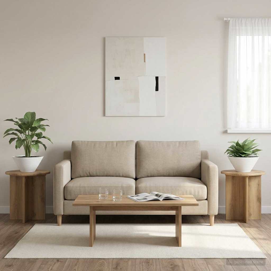 vidaXL Stojak na rośliny 2 pcs Dąb artisan 40 x 40 x 40 cm