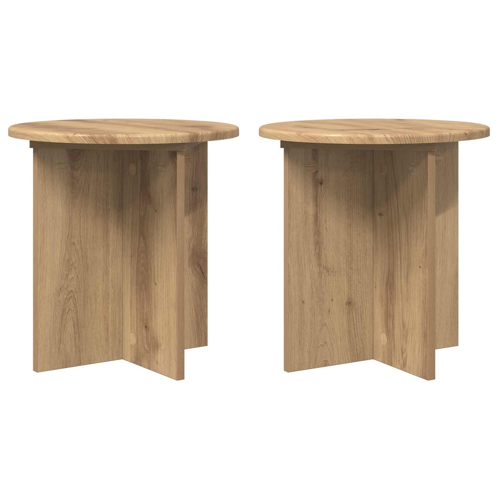 vidaXL Stojak na rośliny 2 pcs Dąb artisan 40 x 40 x 40 cm