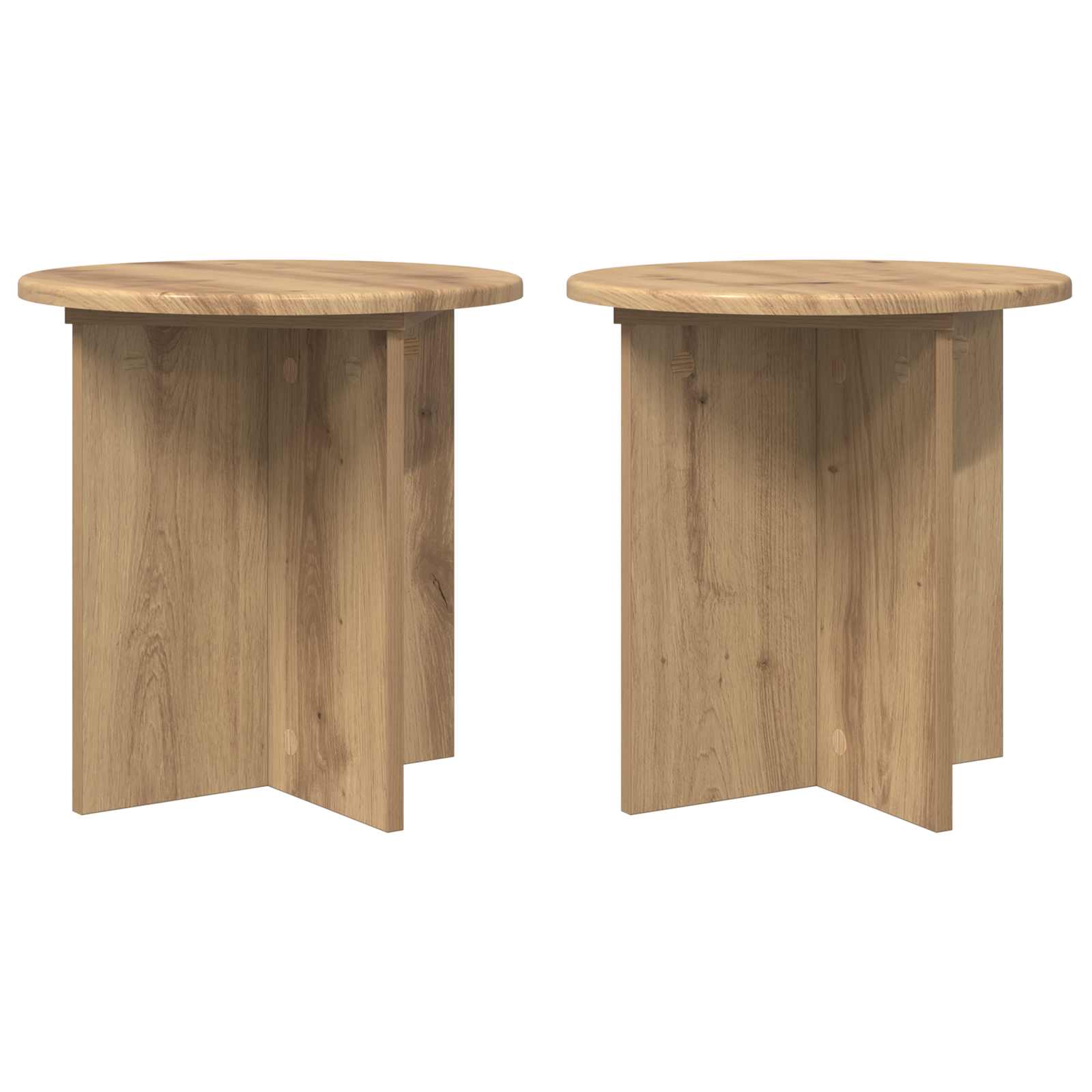 vidaXL Stojak na rośliny 2 pcs Dąb artisan 40 x 40 x 40 cm