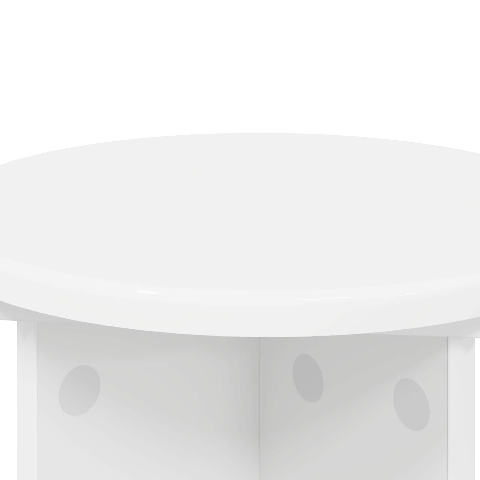 vidaXL Stojak na rośliny 2 pcs Biały Ø29,5 x 40 cm Drewno inżynieryjne