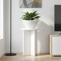 vidaXL Stojak na rośliny 2 pcs Biały Ø29,5 x 40 cm Drewno inżynieryjne