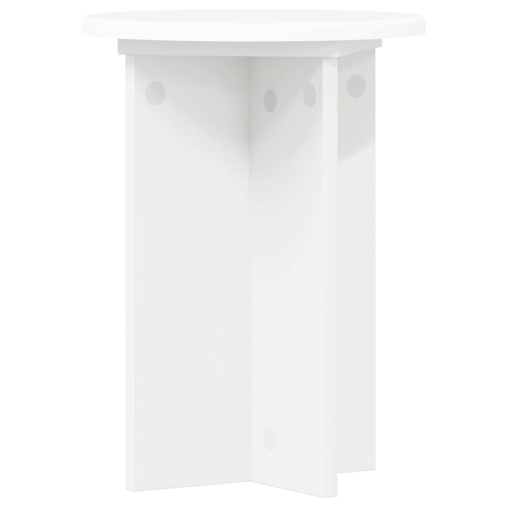 vidaXL Stojak na rośliny 2 pcs Biały Ø29,5 x 40 cm Drewno inżynieryjne