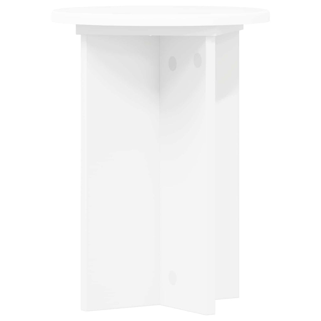 vidaXL Stojak na rośliny 2 pcs Biały Ø29,5 x 40 cm Drewno inżynieryjne